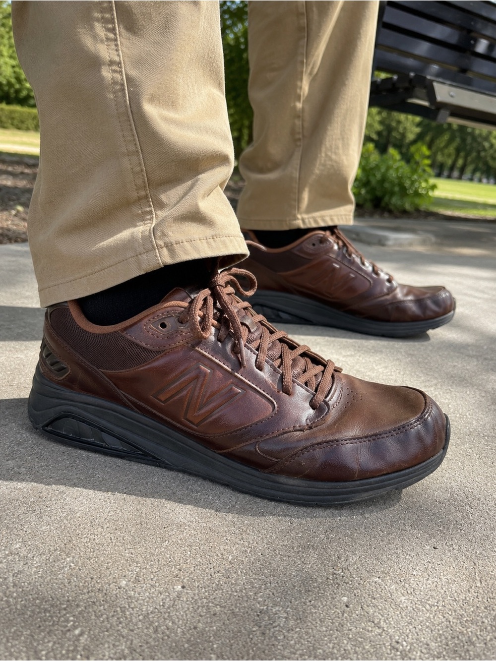 New Balance MW928BR3 Men’s 11D Brown Leather Walking Shoes Comfort